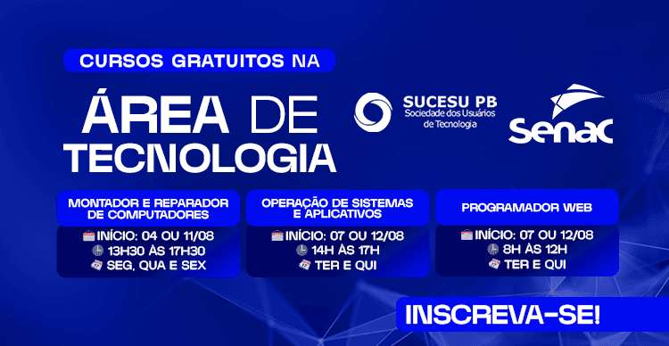 capa evento Curso Gratuito de Programador Web